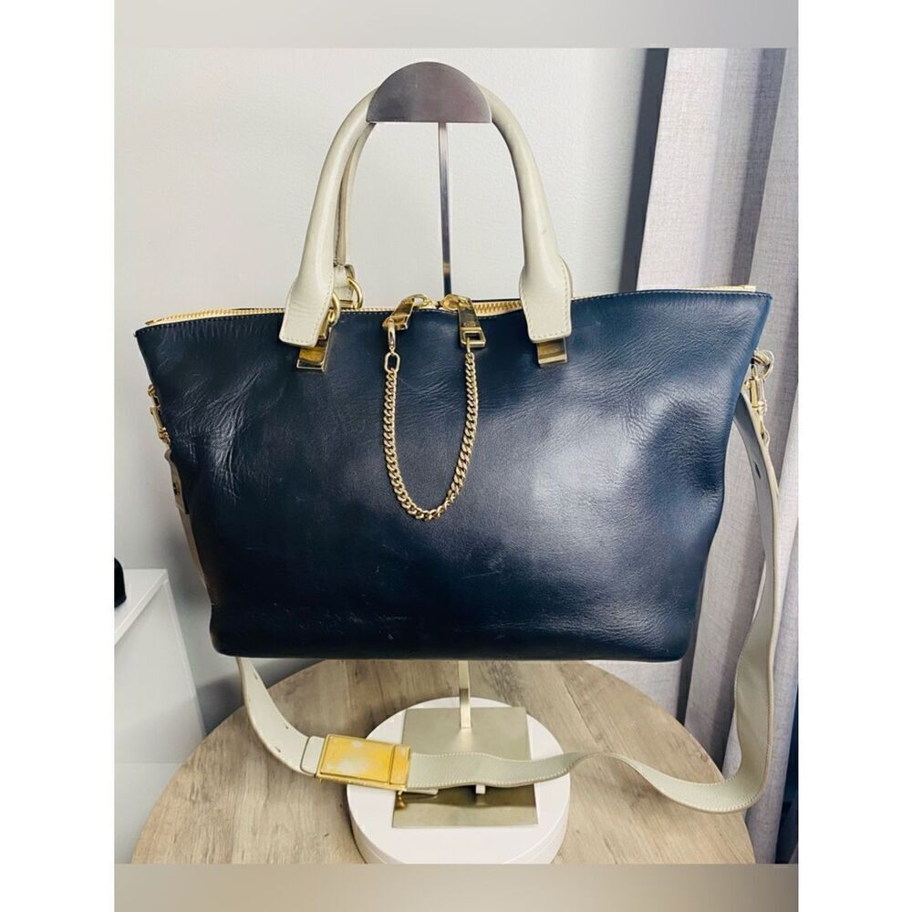 🛍️ Chloe Baylee Leather Tote w Shoulder Strap & Certificate of Authenticity - Picture 3 of 17